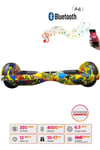 Elektrikli Kaykay Scooter Hoverboard 6.5 Inch Kızıl Gökyüzü Desenli Akıllı Dengeli D21
