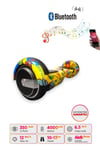 Elektrikli Kaykay Scooter Hoverboard 6.5 Inch Kızıl Gökyüzü Desenli Akıllı Dengeli D21