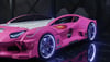 BORGHİ FULL ARABA YATAK KARYOLA PEMBE