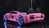 BORGHİ FULL ARABA YATAK KARYOLA PEMBE