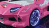 BORGHİ FULL ARABA YATAK KARYOLA PEMBE