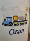 Safari Nakışlı İsme Özel Sepet Seti