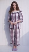 Kareli Yakası Fistolu Pijama