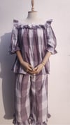 Kareli Yakası Fistolu Pijama