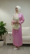 Pembe renkli Beyaz Çiçekli Sabahlık Namaz Elbise