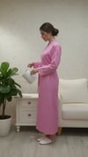 Pembe renkli Beyaz Çiçekli Sabahlık Namaz Elbise