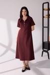 Bebe Yaka Elbise Bordo