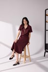 Bebe Yaka Elbise Bordo