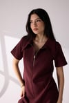 Bebe Yaka Elbise Bordo