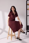 Bebe Yaka Elbise Bordo