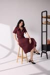 Bebe Yaka Elbise Bordo