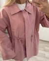 Büzgü Detaylı Ceket Pembe