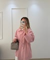 Büzgü Detaylı Ceket Pembe