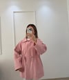 Büzgü Detaylı Ceket Pembe
