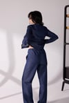 Denim Gömlek Palazzo Pantolon Takım