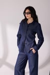 Denim Gömlek Palazzo Pantolon Takım