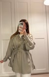 Fermuarlı Tencel Kap Bej
