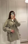 Fermuarlı Tencel Kap Bej