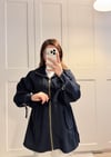 Fermuarlı Tencel Kap Lacivert 