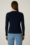 Fit Ribana Triko Bluz Lacivert