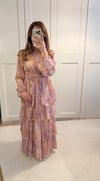 Kat Tat Sifon Elbise Pembe