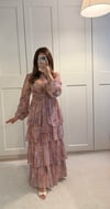Kat Tat Sifon Elbise Pembe