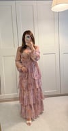 Kat Tat Sifon Elbise Pembe