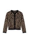Leopar Desenli Hırka Kahve