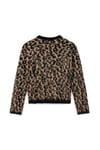 Leopar Desenli Hırka Kahve