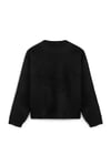 Oversize Fit Peluş Triko Kazak  Siyah