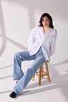 Oversize Poplin Gömlek Beyaz 