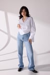 Oversize Poplin Gömlek Beyaz 
