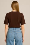 Pamuklu Basic T-shirt Kahverengi