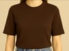 Pamuklu Basic T-shirt Kahverengi