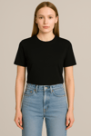 Pamuklu Basic T-shirt Siyah