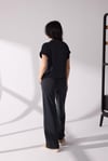 Yandan Yırtmaç Detaylı T-shirt Pantolon Takım Antrasit