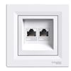  Asfora 2li RJ45 Boş Priz Beyaz Çerçevesiz  EPH4470521
