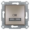  Asfora 2li USB Type-A 2,1A Bronz EPH2700269