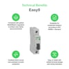 EZ9F43150SchneiderSchneider Easy9, 1x50A 3kA C Otomatik Sigorta EZ9F43150 - 12 adet