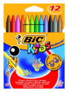 Bic-Bic Plastidekor 12 Renk Kuru Pastel Boya
