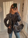 LEOPAR DESEN KAŞE BLAZER CEKET