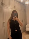 MASSİ YÜN SİYAH YELEK