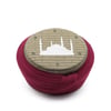 Cami Sarığı – Bordo Kumaş – Yeşil Takke – Yuvarlak Sarım – Cami Nakışlı – 7 Metre