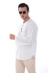 Oversize Erkek Gömlek – İpli Yakasız %100 Pamuk-SiyahOversize Erkek Gömlek – İpli Yakasız %100 Pamuk GOMLEKİP-01OVERSİZE GÖMLEK İPLİSUFFA