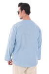Oversize Erkek Gömlek – İpli Yakasız %100 Pamuk-MaviOversize Erkek Gömlek – İpli Yakasız %100 Pamuk GOMLEKİP-01OVERSİZE GÖMLEK İPLİSUFFA