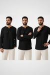Oversize Erkek Müslin Gömlek – İpli Yakasız %100 Pamuk-SiyahOversize Erkek Gömlek – İpli Yakasız %100 Pamuk GOMLEKİP-01OVERSİZE GÖMLEK İPLİSUFFA