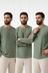Oversize Erkek Müslin Gömlek – İpli Yakasız %100 Pamuk-HakiOversize Erkek Gömlek – İpli Yakasız %100 Pamuk GOMLEKİP-01OVERSİZE GÖMLEK İPLİSUFFA