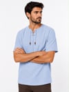 Oversize Erkek Tişört – İpli kısa kol Yakasız %100 Pamuk-MaviOversize Erkek Gömlek – İpli Yakasız %100 Pamuk GOMLEKİP-01OVERSİZE GÖMLEK İPLİSUFFA