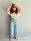 Açık Mavi Unısex İnce Denim Pantolon