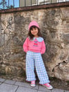 Bebe Yaka Denim Pantolonlu Takım